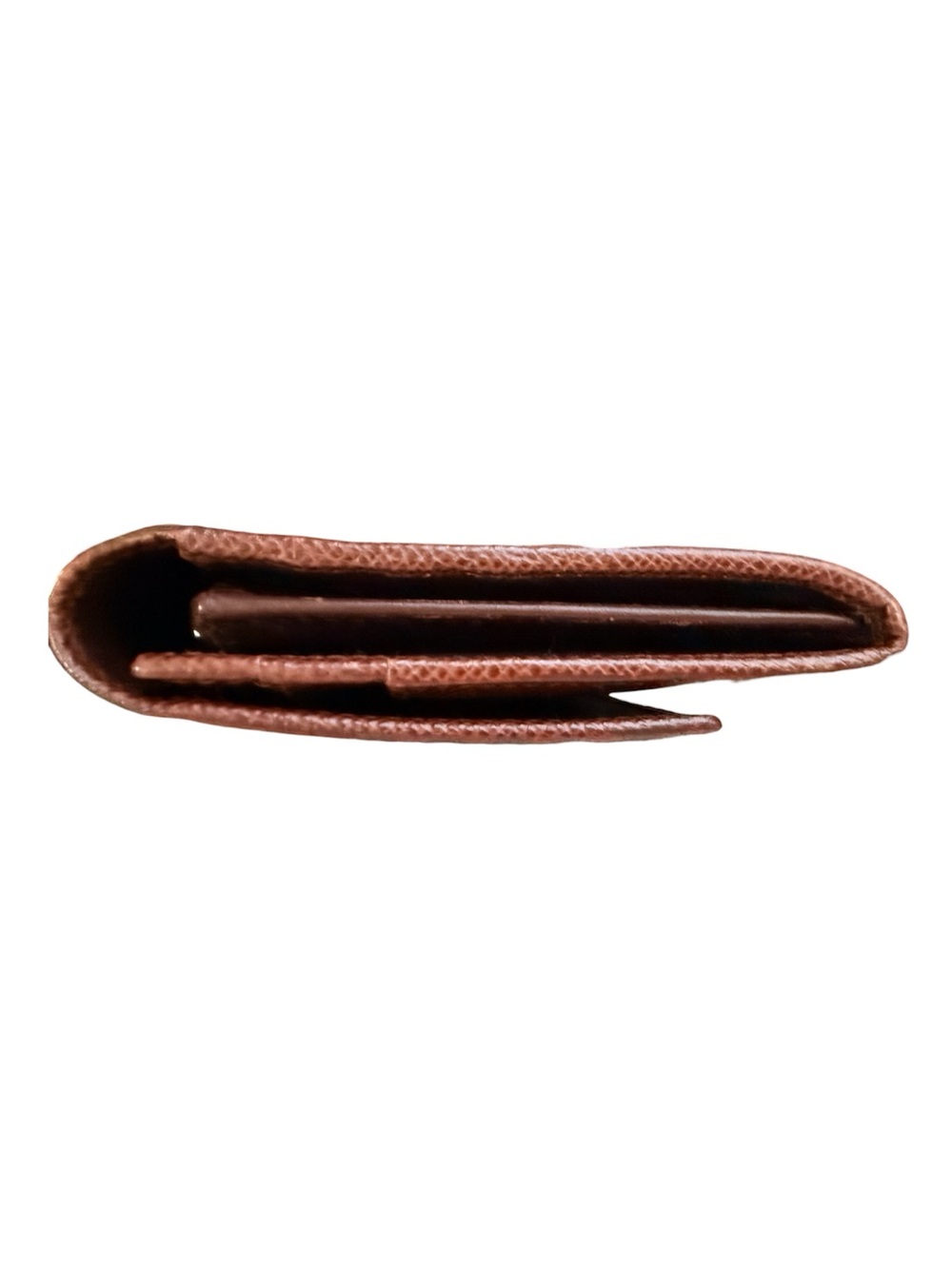 Authentic BVLGARI Brown Grained Leather Logo Clip Long Continental Wallet - Picture 2 of 7